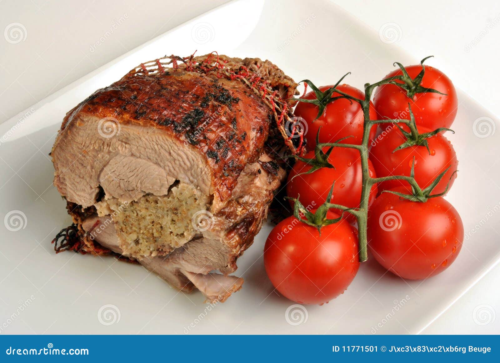 Grilled Organic Stuffed Turkey Leg Stock Image Image of gourmet