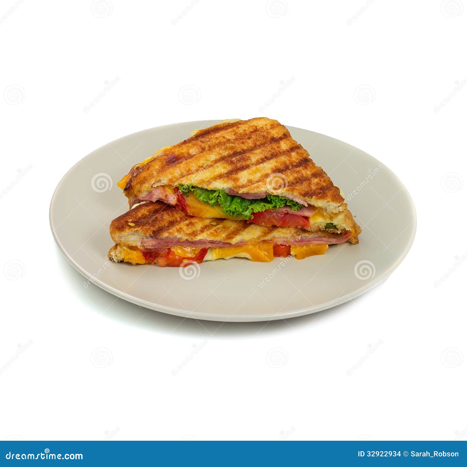Grilled Panini Sandwiches on Plate. Stock Photo Image of plate