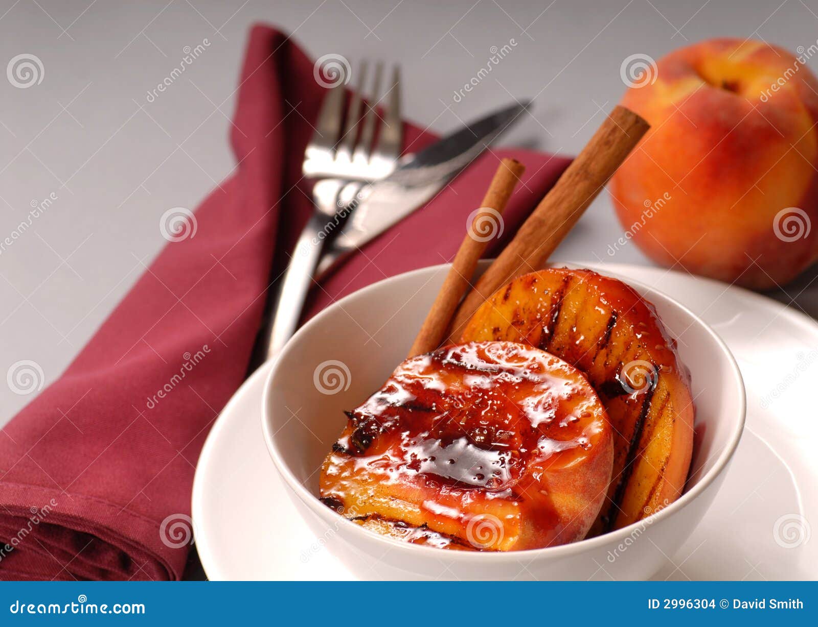 Grilled Peaches Cinnamon Stock Photos Free & RoyaltyFree Stock