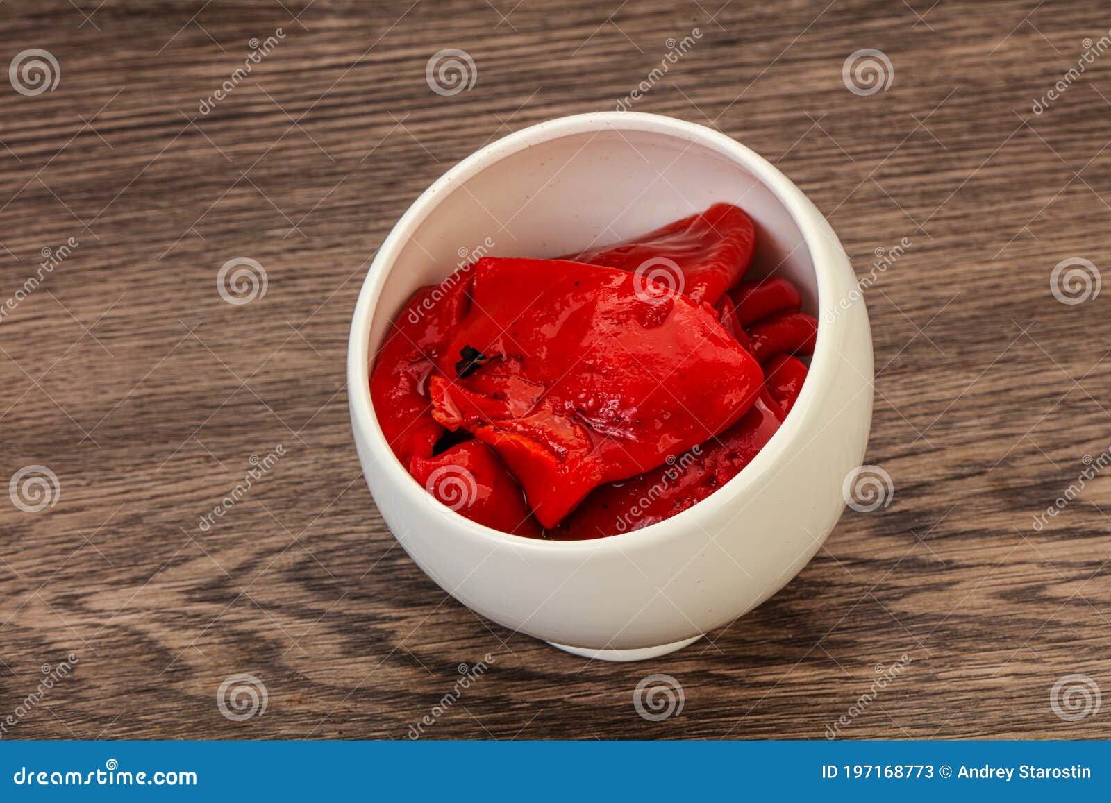 Grilled pepper in the oil stock image. Image of barbecue 197168773