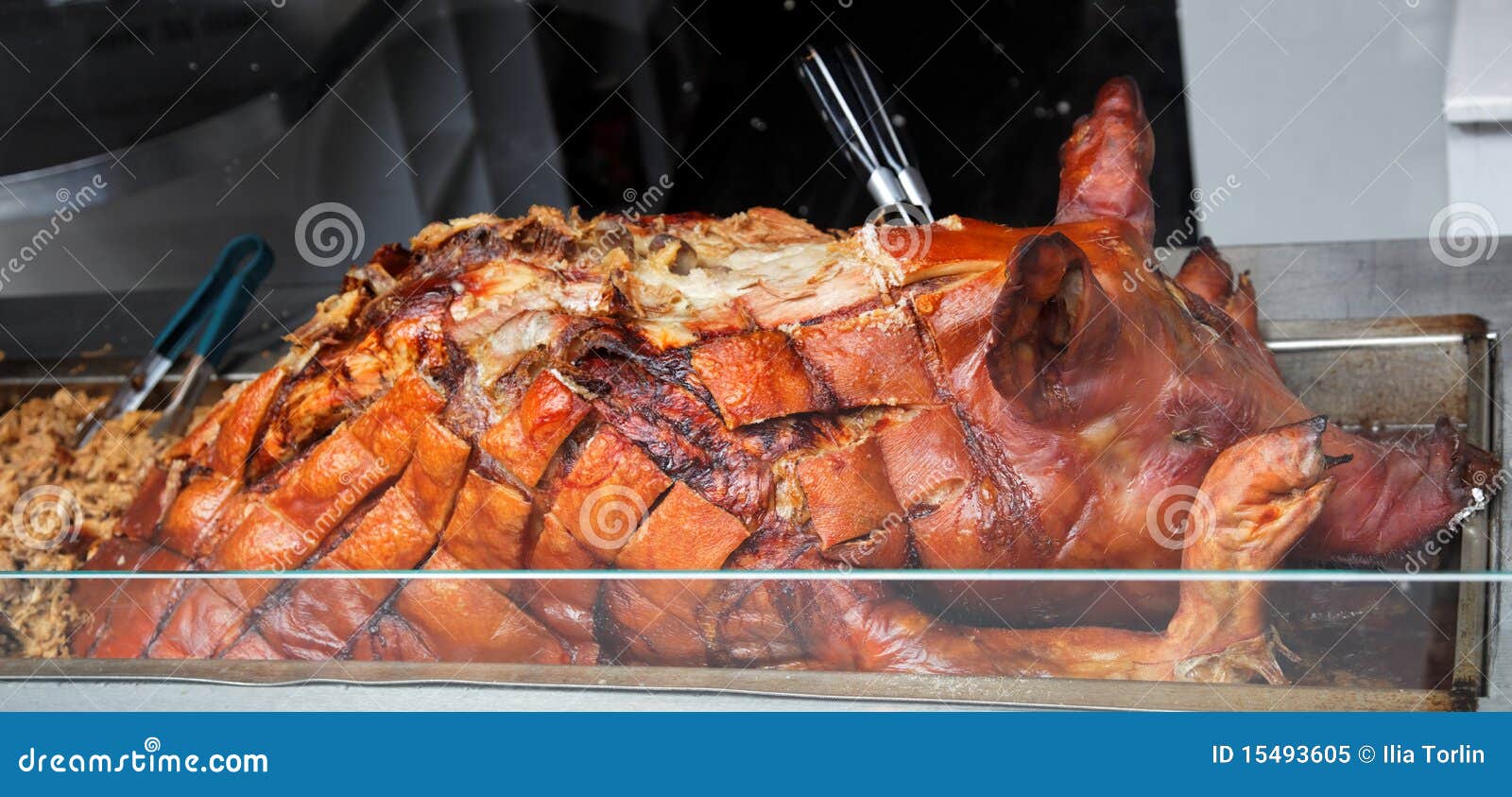 Grilled Pig. Edinburgh. Scotland. UK. Stock Image Image of animal, pork 15493605