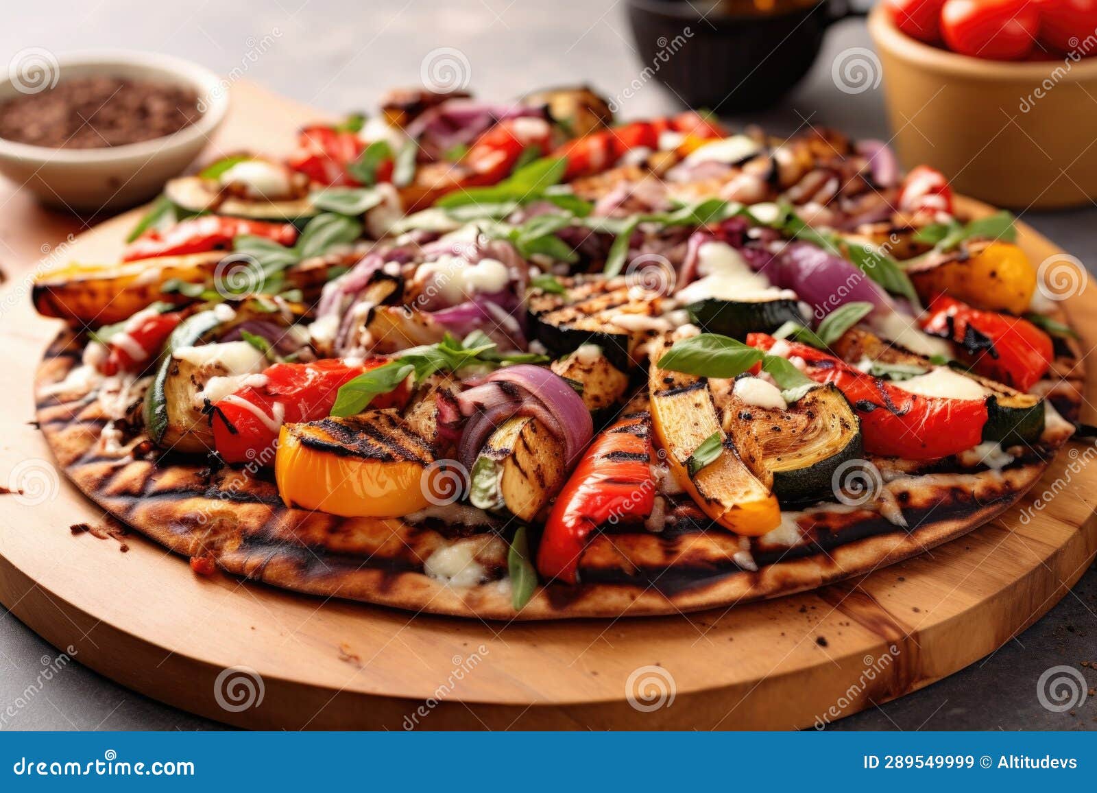 Grilled Pizza Cooking on Outdoor Barbecue Stock Image Image of summer, pizza 289549999