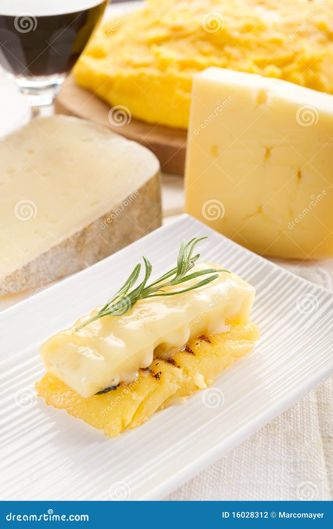 Grilled Polenta with Cheese Stock Photo Image of cooking, grilled 16028312