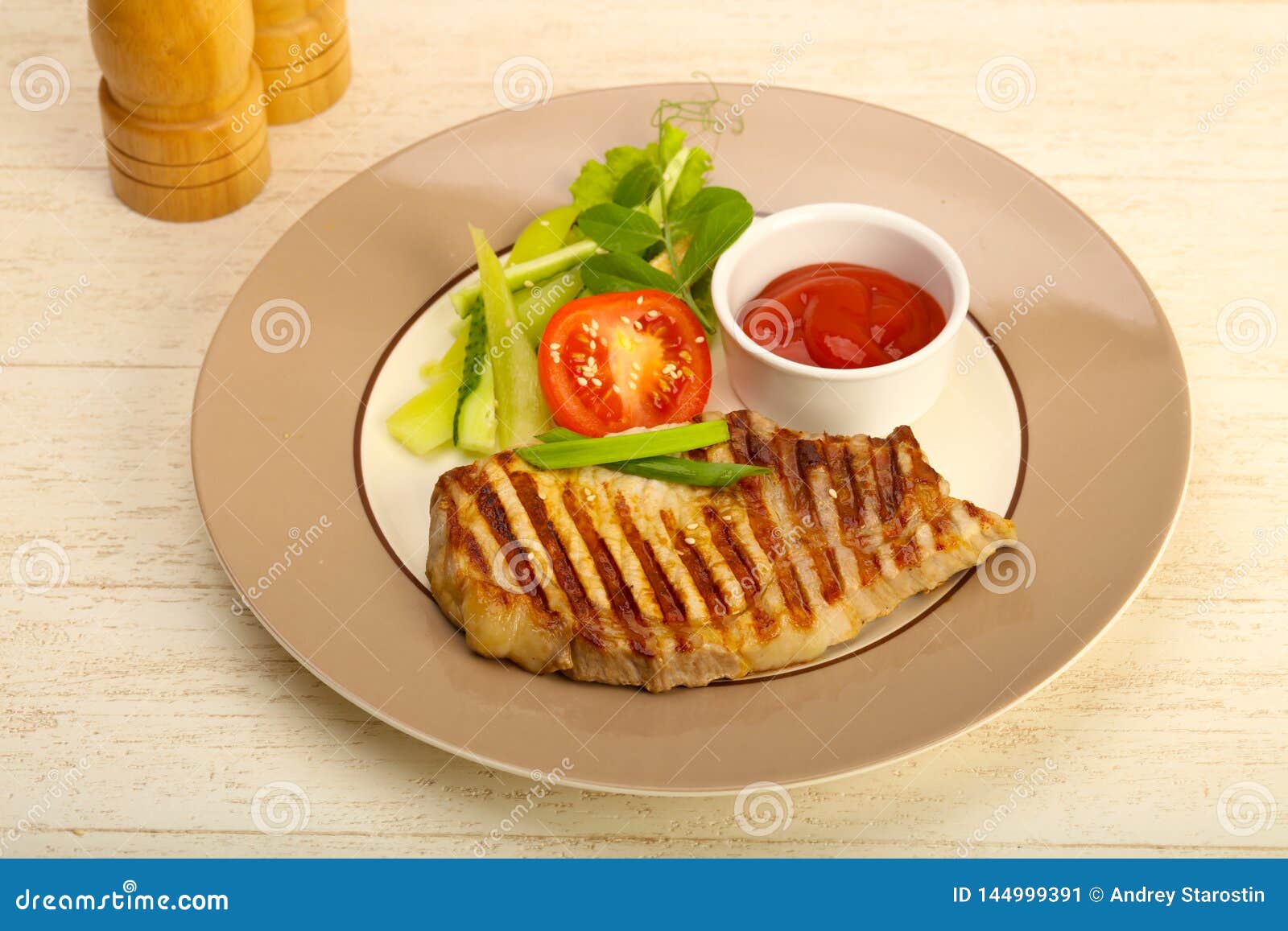 Grilled pork cutlet stock image. Image of fillet, lunch 144999391