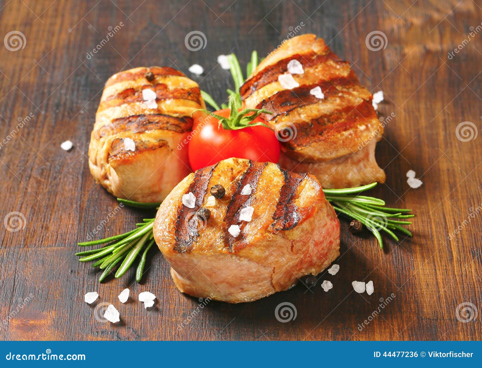 Grilled pork medallions stock photo. Image of tenderloin 44477236