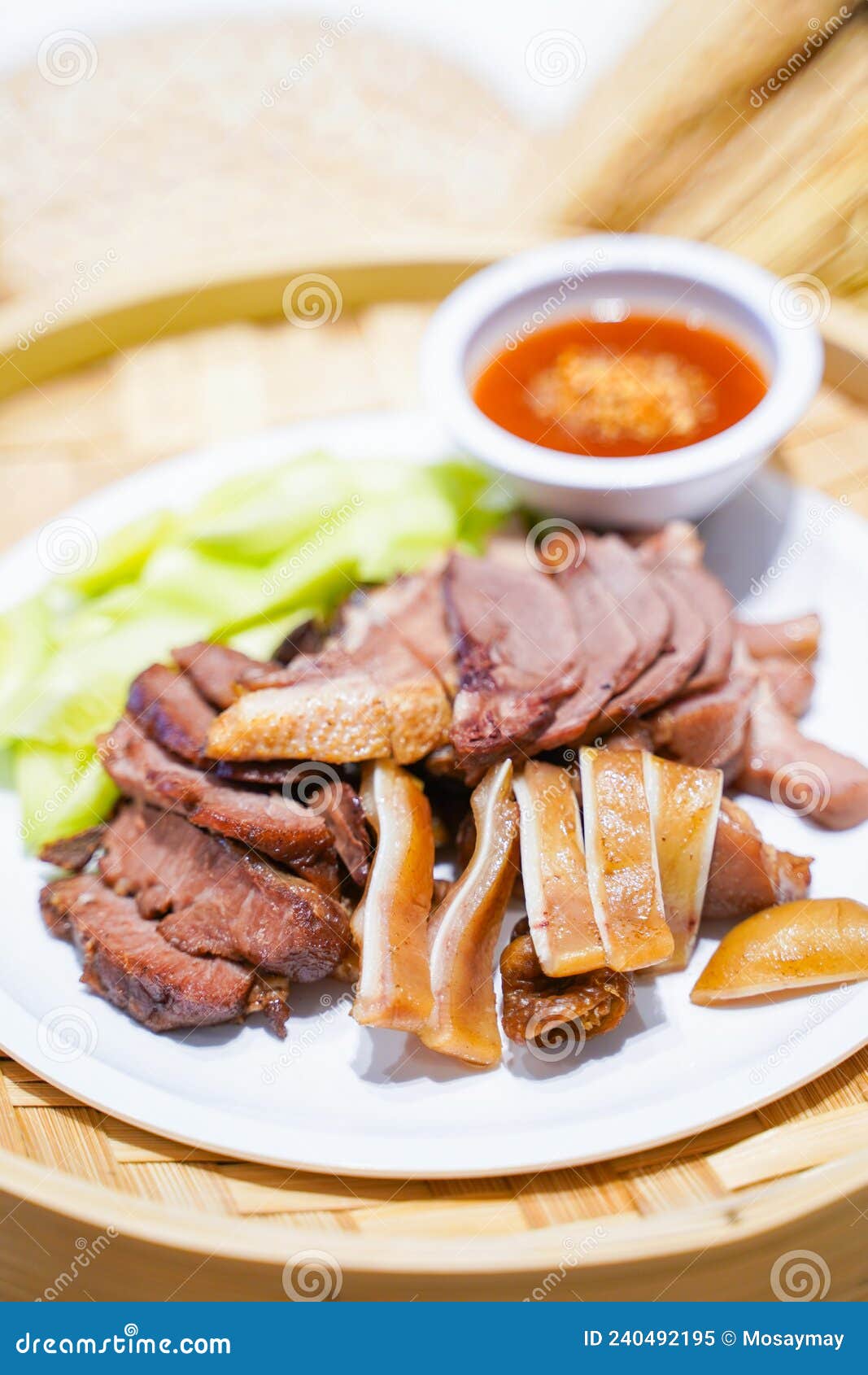 Grilled Pork and Pork Offal with Sauce Stock Image Image of offal, sauce 240492195