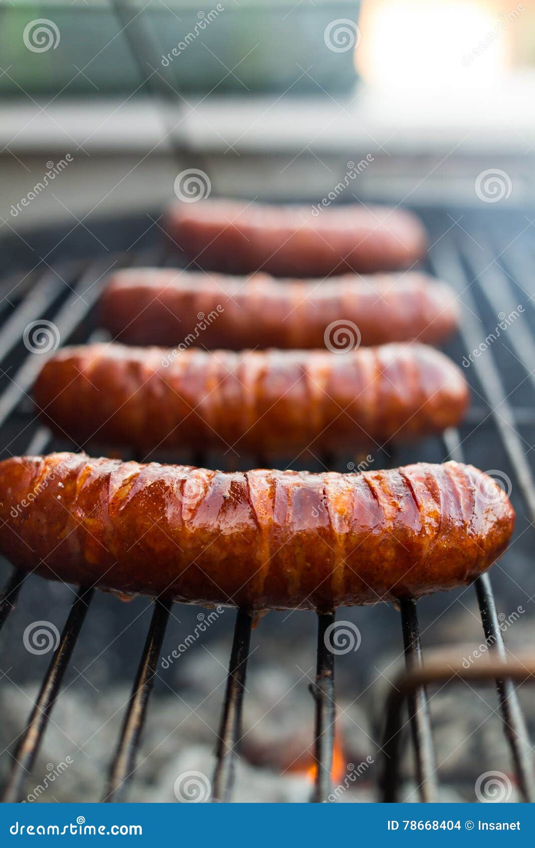 Grilled pork sausages stock photo. Image of sausages 78668404