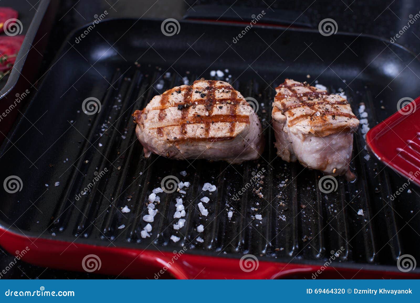 Grilled pork steak stock photo. Image of horizontal, barbecue 69464320