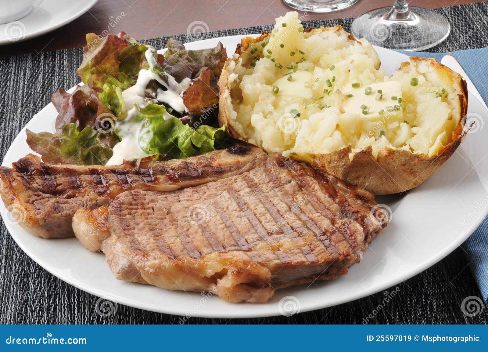 Grilled Rib Steak With Baked Potato Stock Image Image Of Baked Meat grilled-rib-steak-with-baked-potato-stock-image-image-of-baked-meat