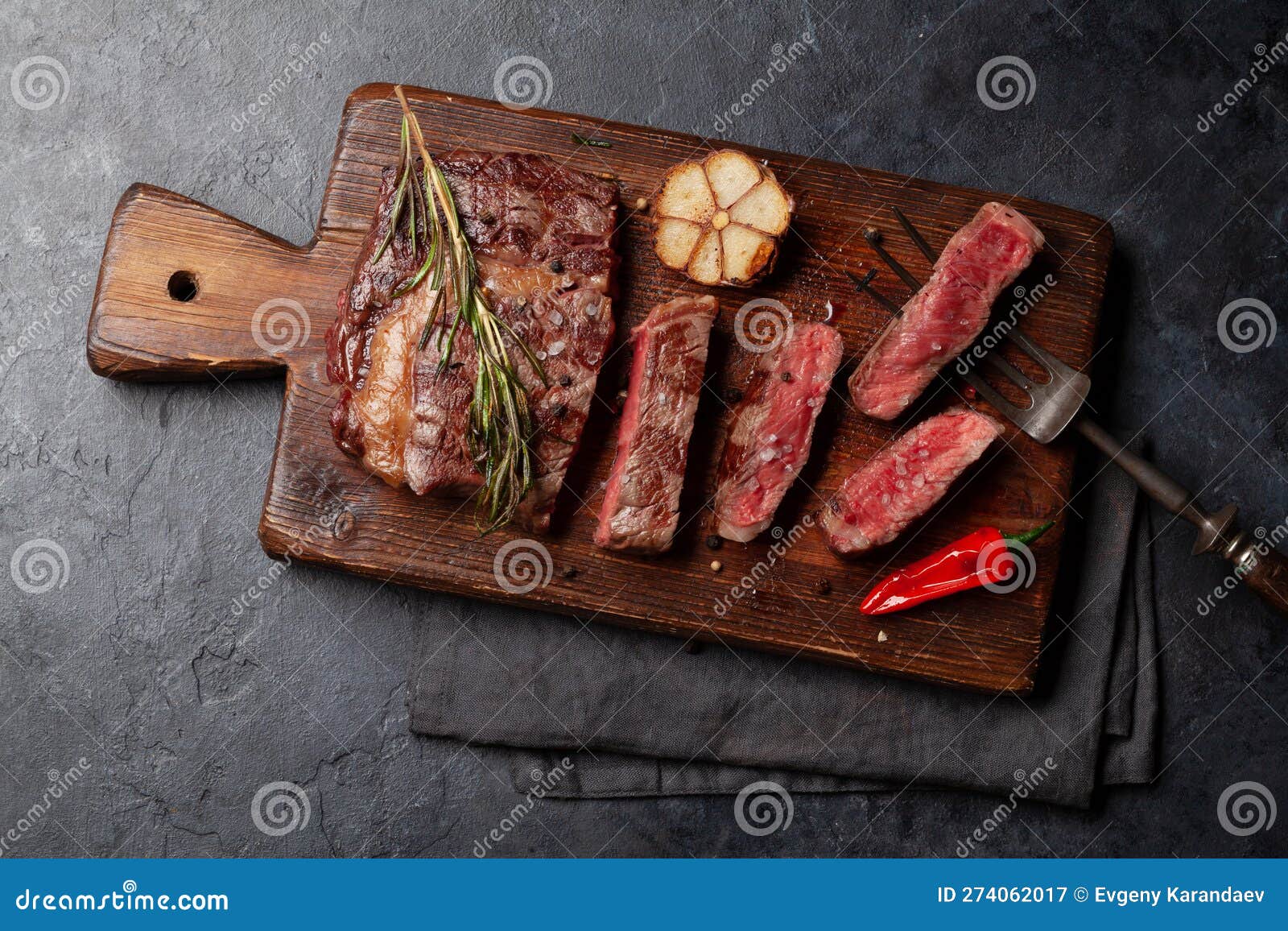 Grilled ribeye beef steak stock image. Image of protein 274062017