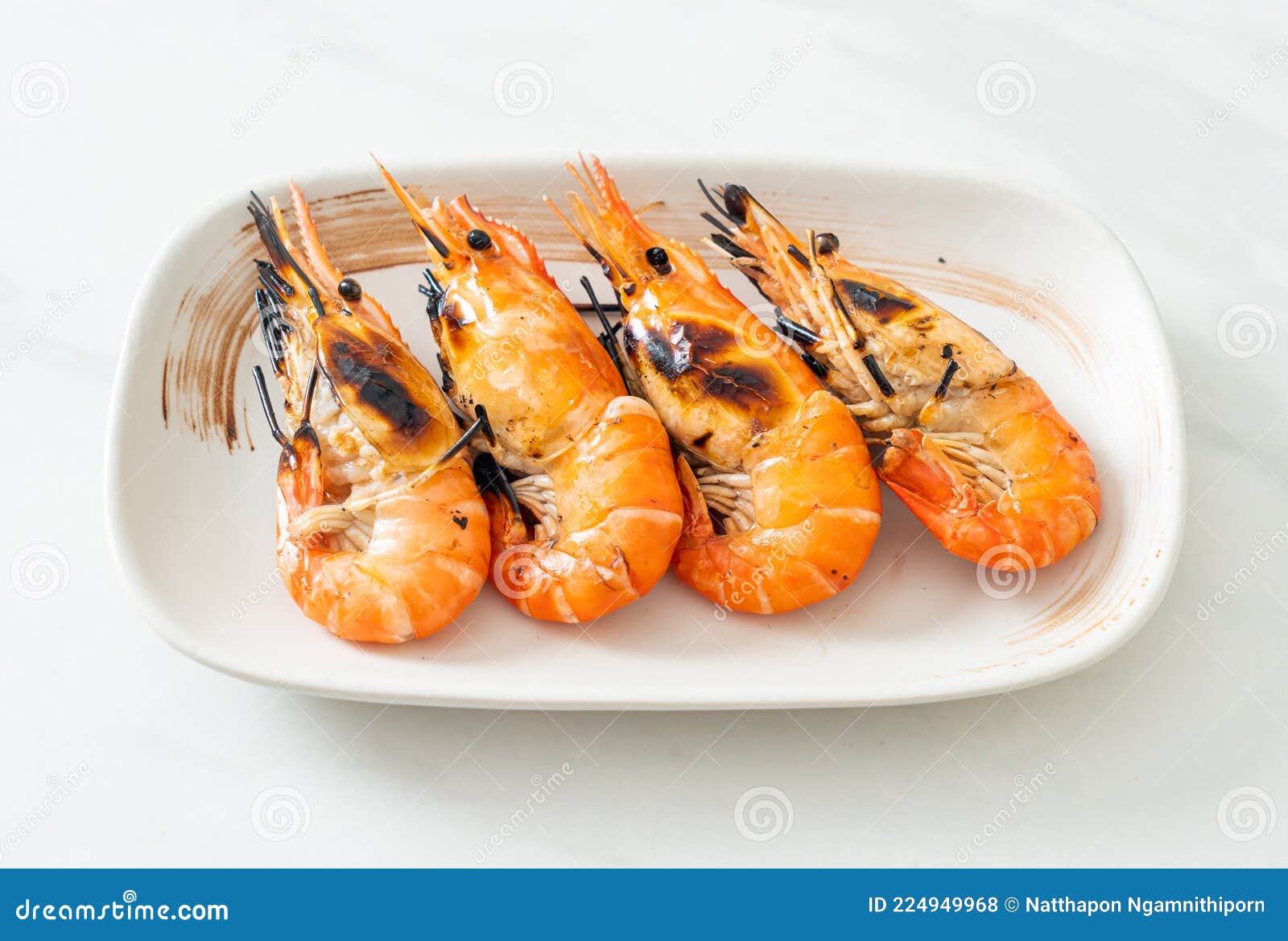 Grilled River Prawns or Shrimps Stock Photo Image of gourmet, fried