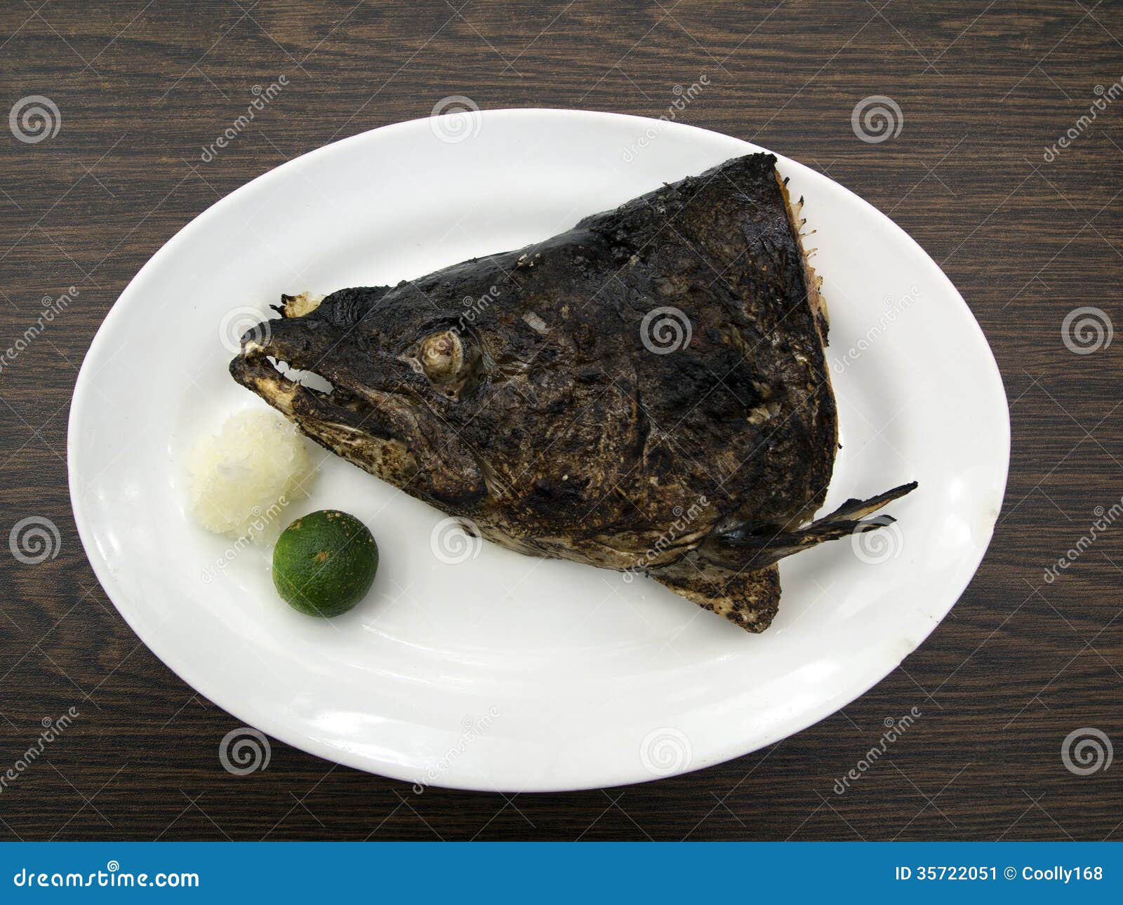 Grilled salmon head stock image. Image of asian, oriental 35722051