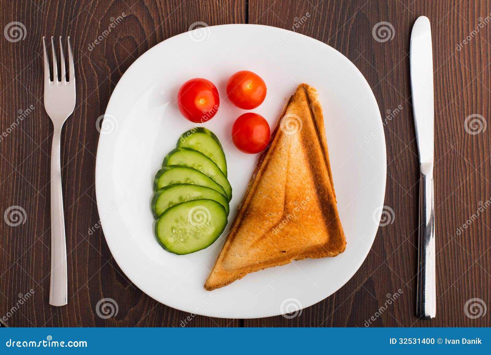 Grilled Sandwich with Vegetables on Plate Stock Photo - Image of fried ...