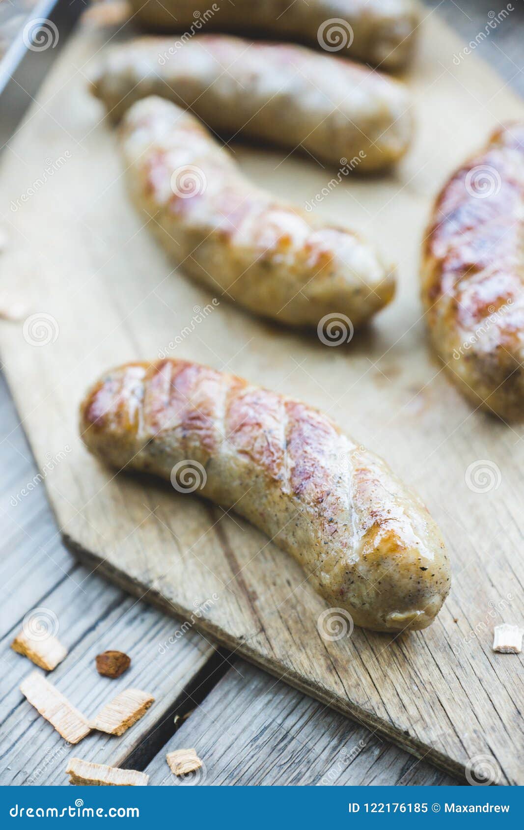 Grilled Sausages in the Backyard Stock Image Image of marinade, diet