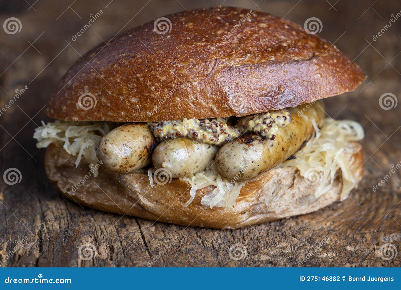Grilled sausages in a bun stock photo. Image of roasted 275146882