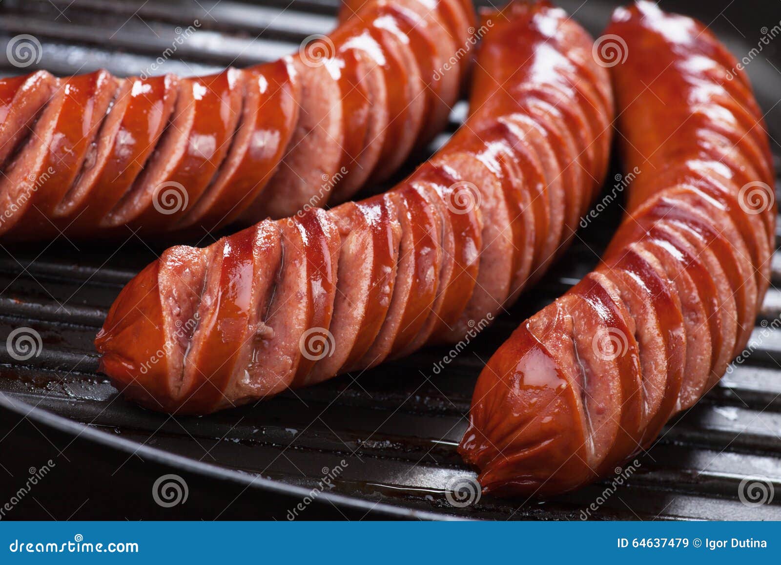 Grilled sausages stock image. Image of photograph, fried 64637479