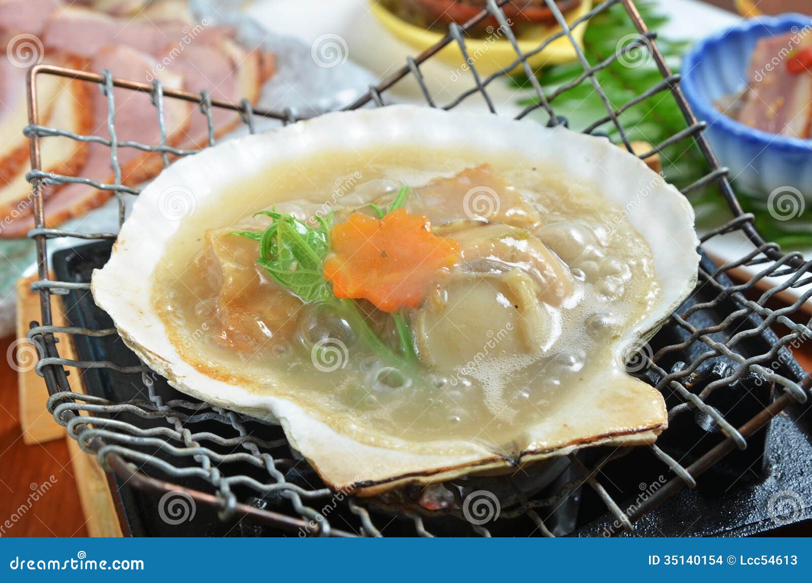 Grilled scallop stock photo. Image of fried, protein 35140154