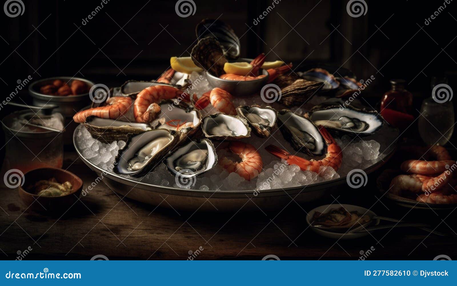 Grilled Seafood Platter with Crab Claw, Scallop, and Octopus Generated
