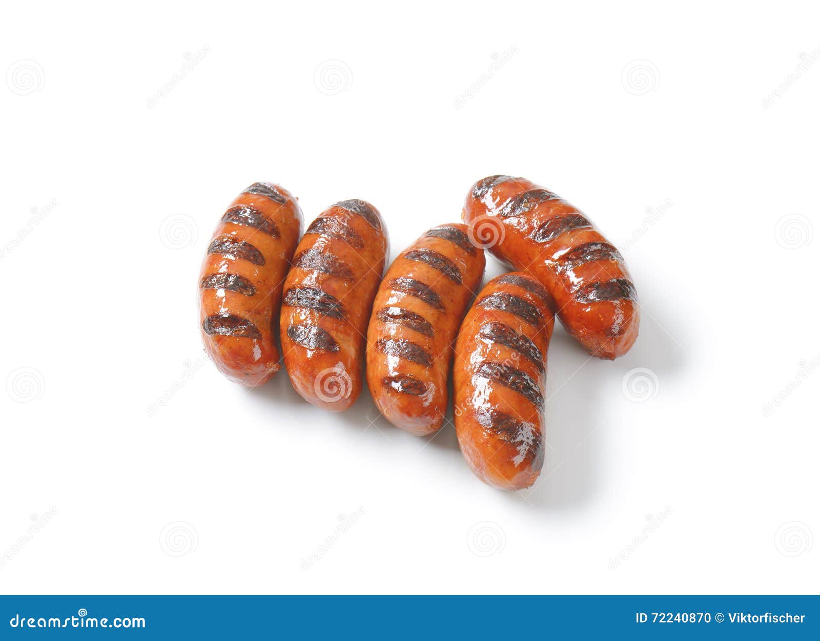 Grilled short sausages stock photo. Image of unhealthy 72240870