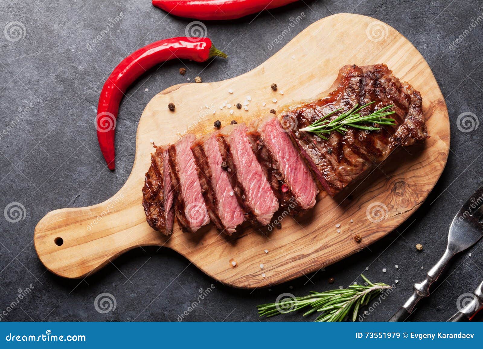 Grilled sliced beef steak stock image. Image of cutting ...