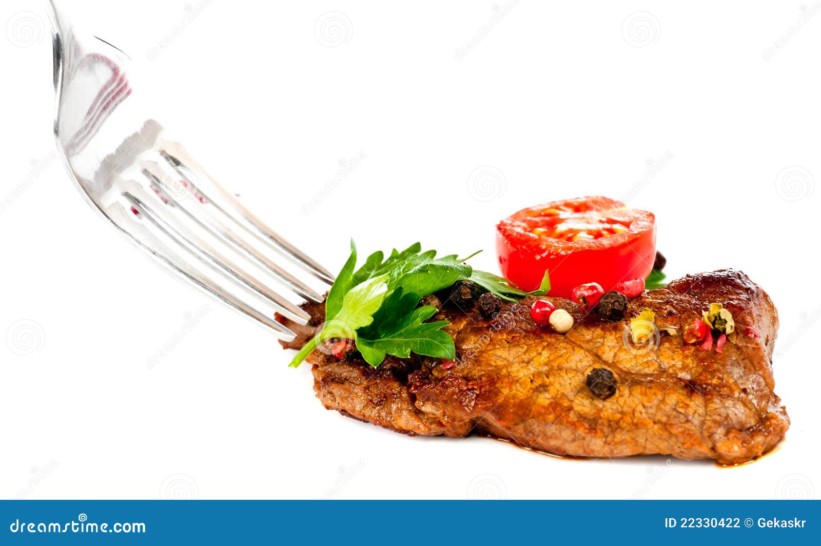 Grilled steak stock photo. Image of tomato, parsley, meal 22330422