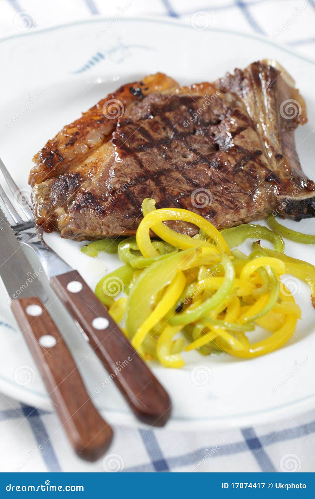 Grilled steak with pepper stock image. Image of macro 17074417