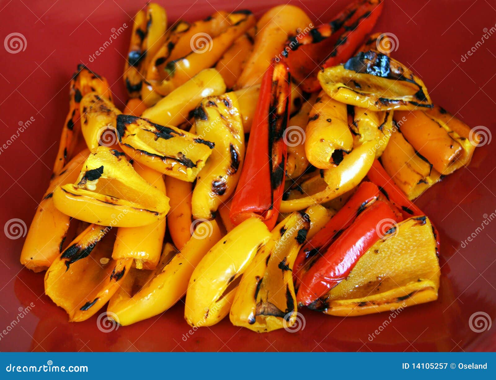 Grilled Sweet Peppers stock image. Image of peppers, health 14105257