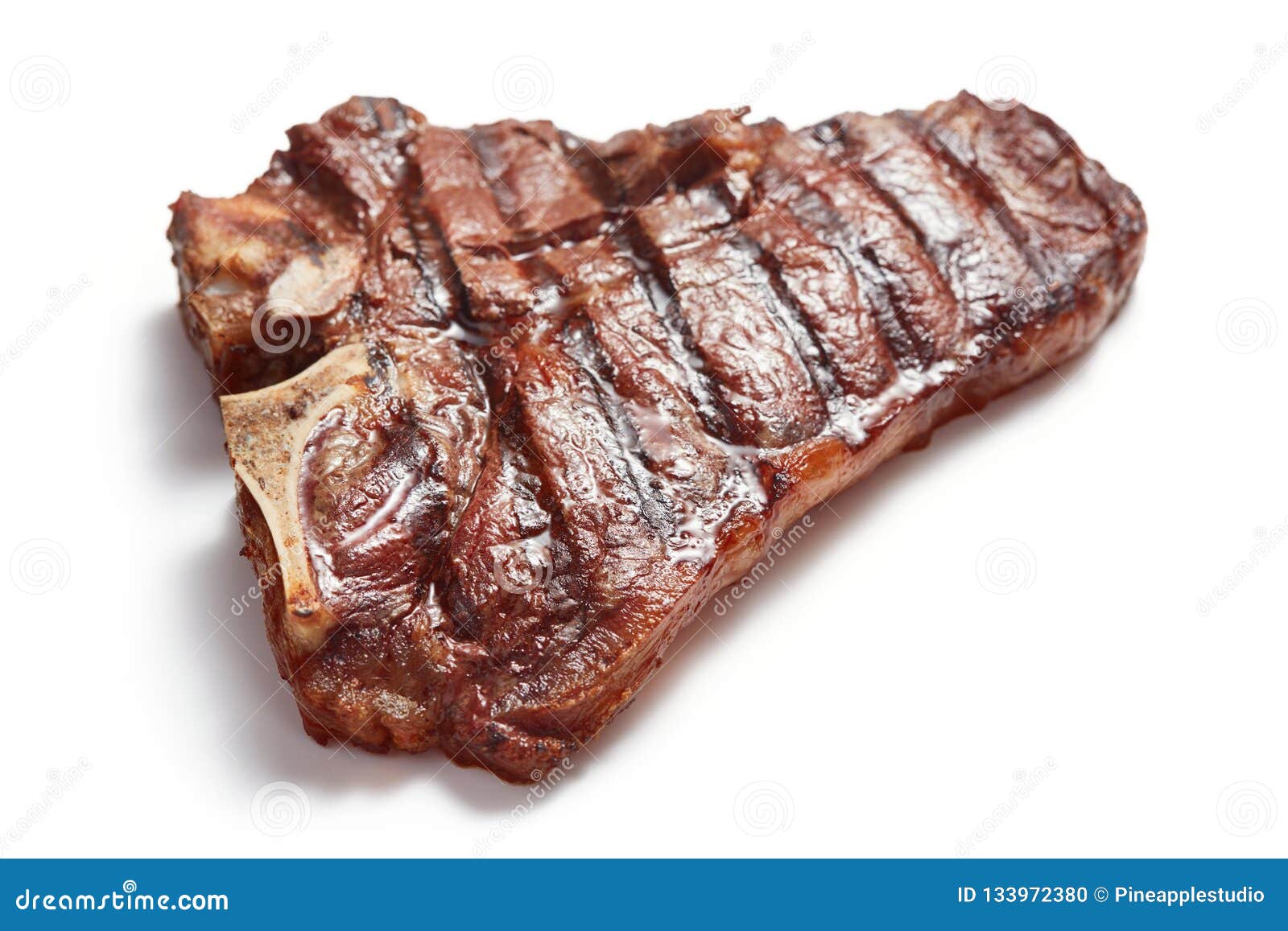 Beef steak isolated stock photo. Image of roast, white 133972380