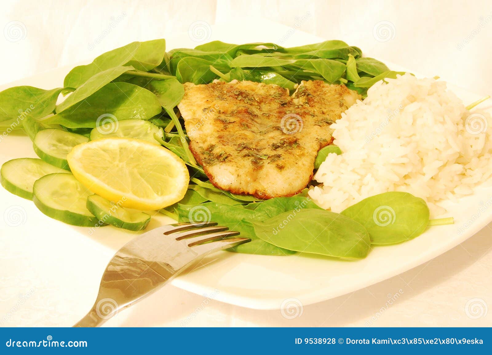 Grilled tilapia fish stock photo. Image of healthy, lunch - 9538928