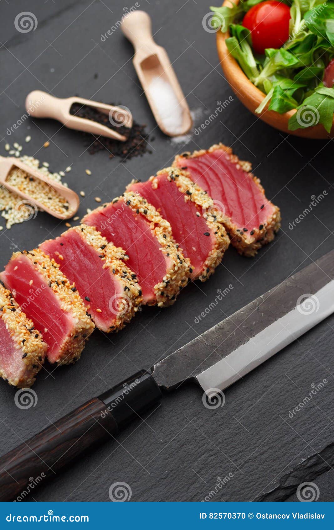 Grilled Tuna Fillet with Sesame Stock Photo Image of fishes, dish 82570370