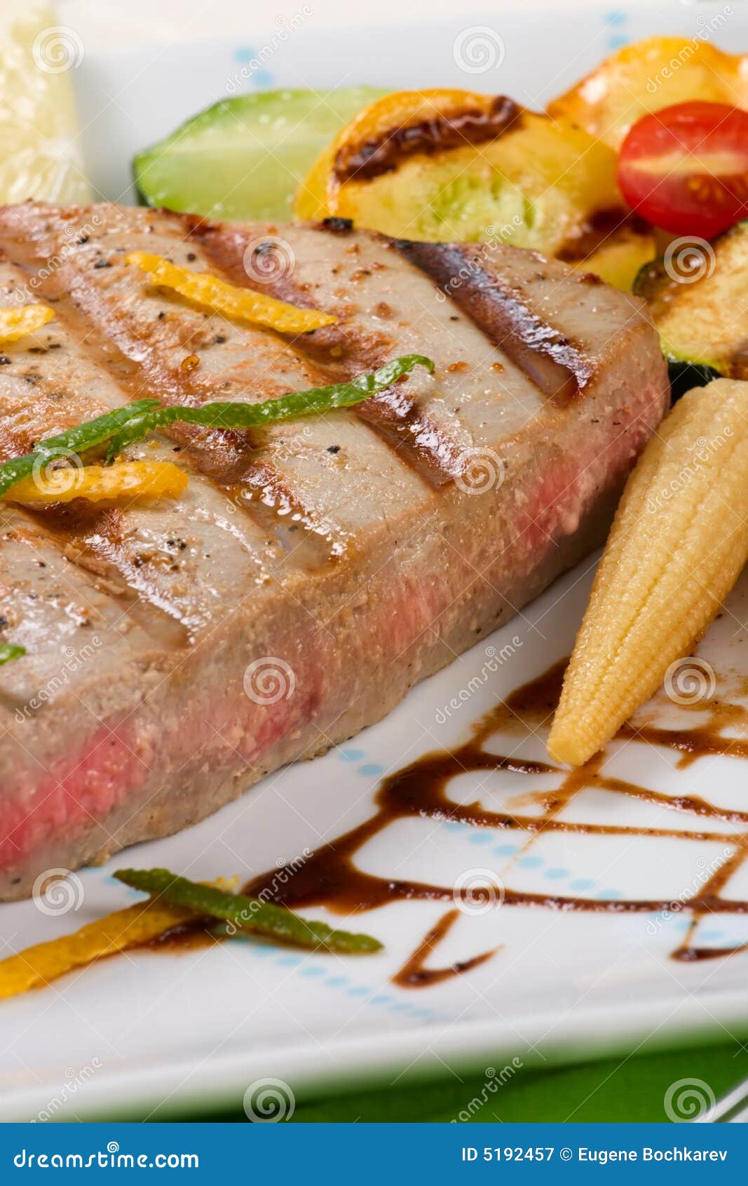Grilled tuna steak stock image. Image of spice, dish, closeup - 5192457