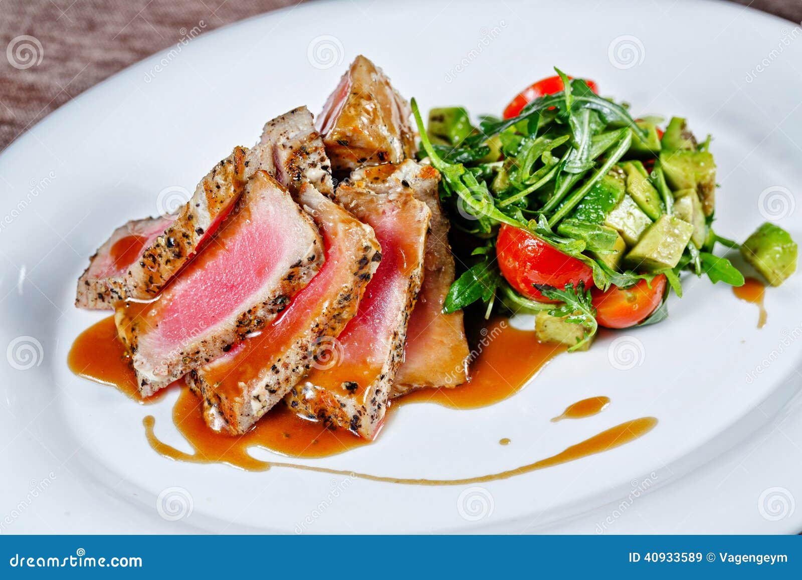 Grilled Tuna with Vegetables Stock Image Image of prepared, parsley