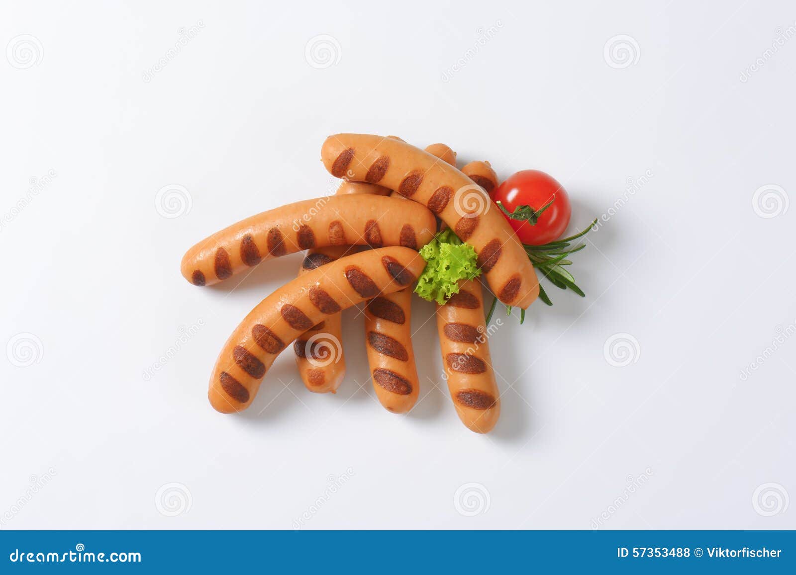 Grilled Vienna sausages stock photo. Image of barbecue 57353488