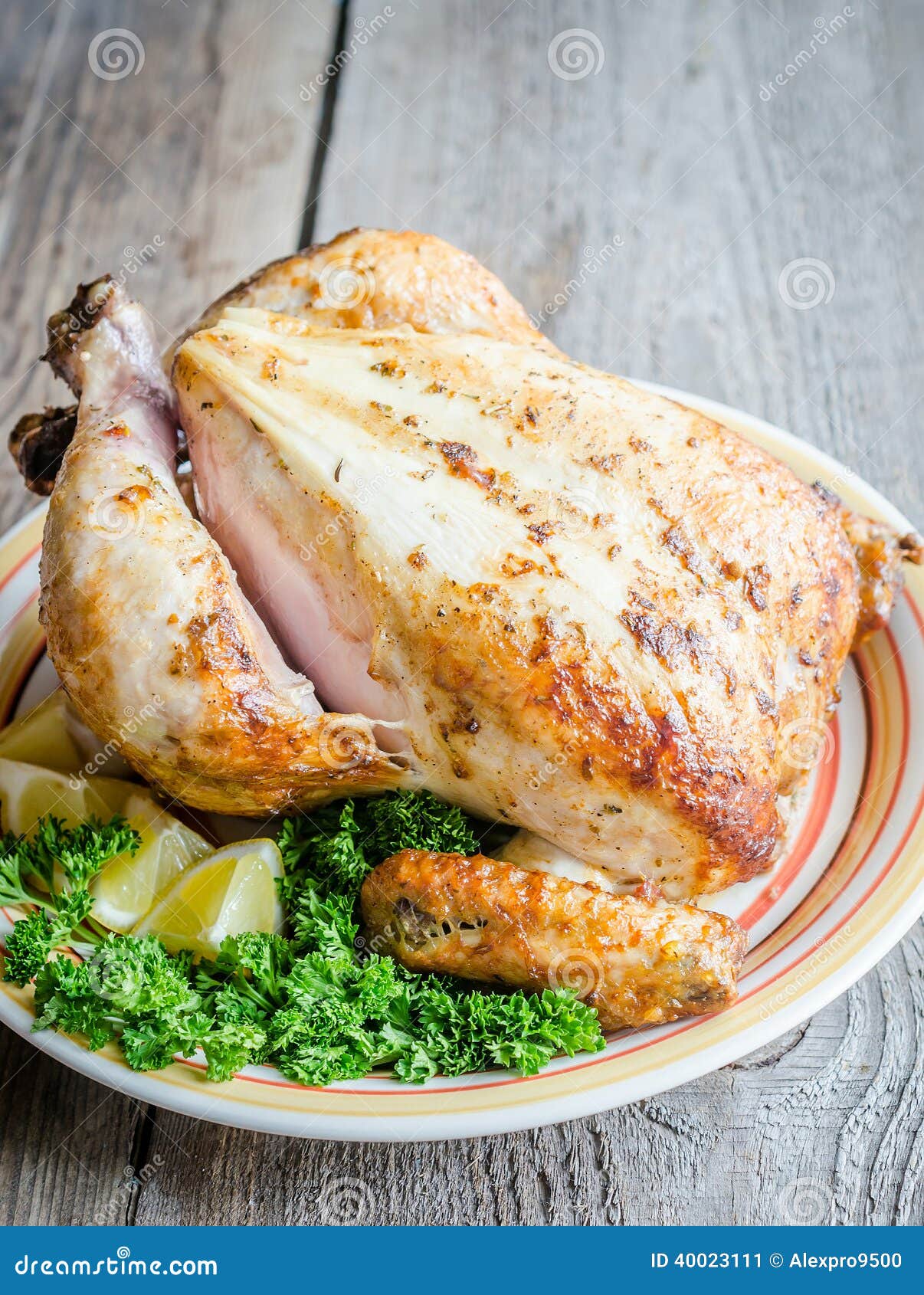 Grilled whole chicken stock image. Image of lemon, golden 40023111