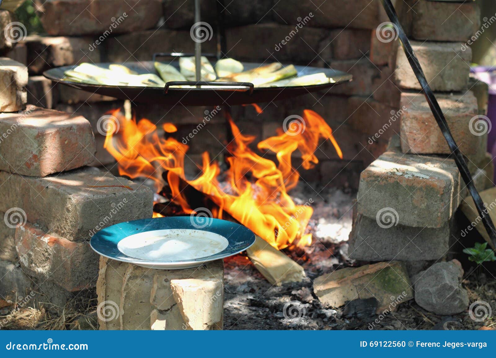 grilled zucchini and fire