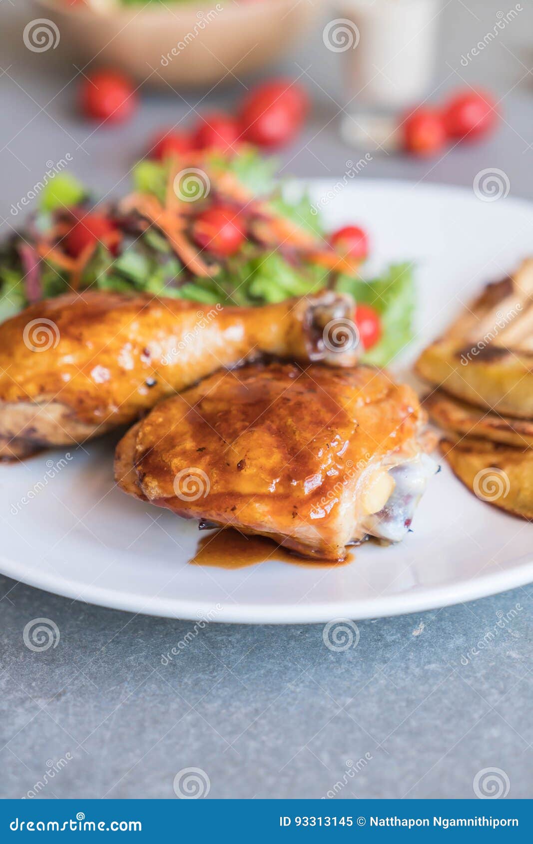 Grilles Chicken Steak with Teriyaki Sauce Stock Image Image of thigh, chicken 93313145