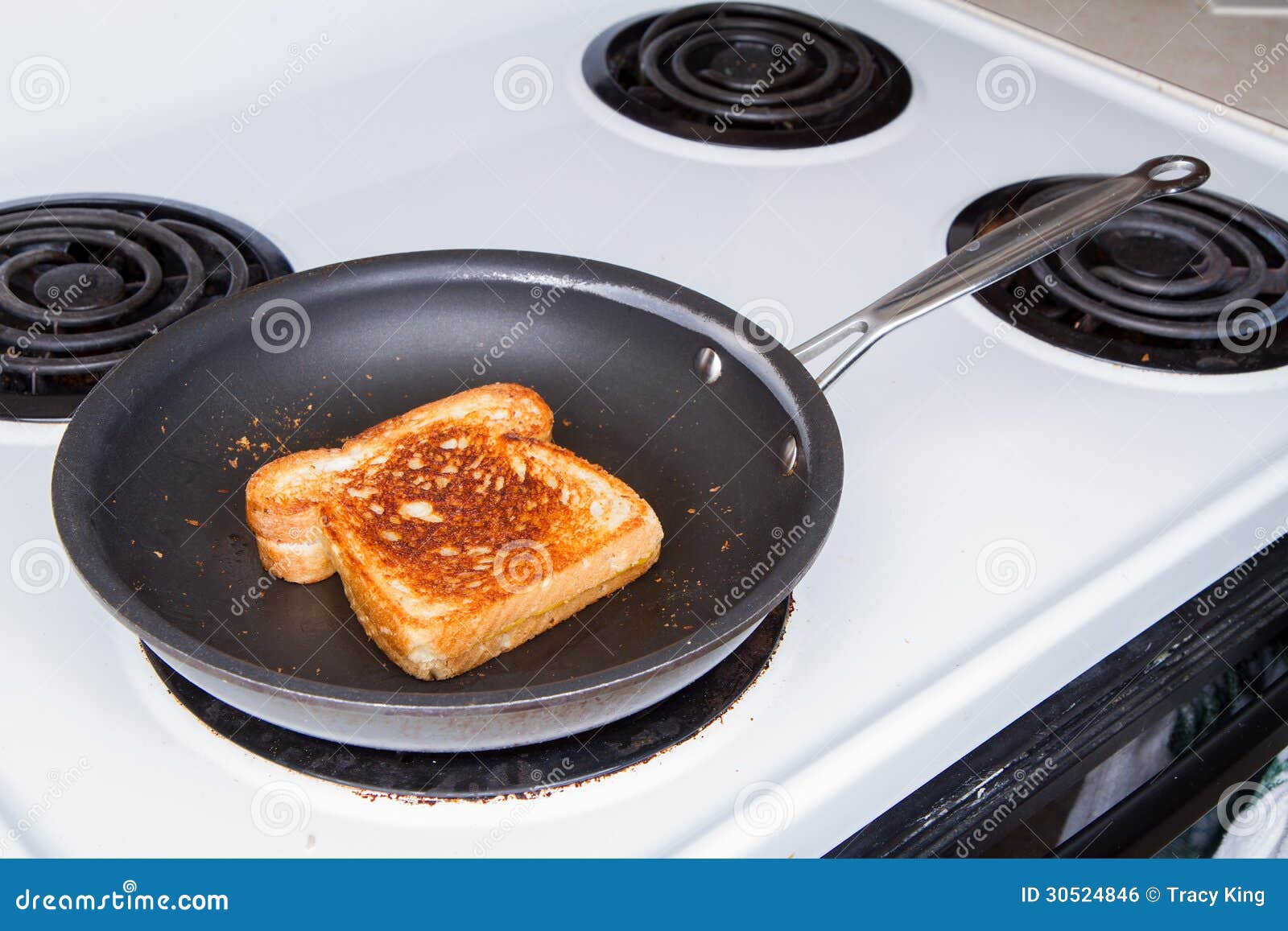 Grilling Up a Cheese Sandwich Stock Photo - Image of heat, lunch: 30524846
