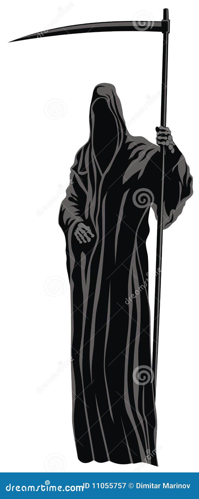 The Grim Reaper stock vector. Illustration of scythe - 11055757