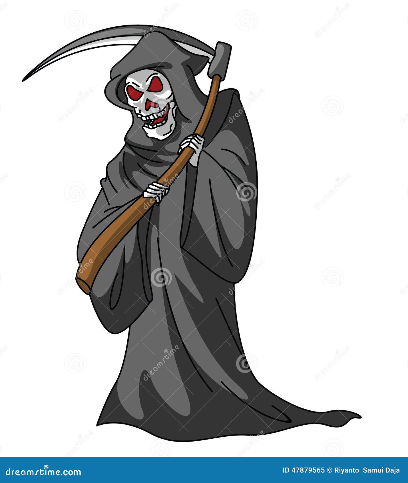 Grim Reaper stock vector. Illustration of scythe, danger - 47879565
