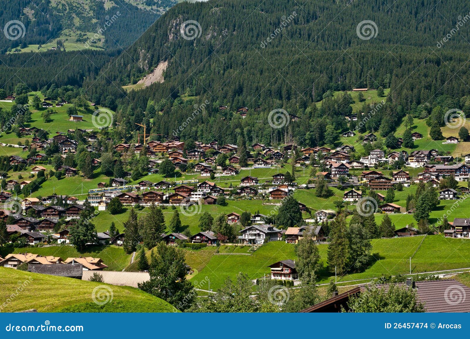Grindelwald stock photo. Image of mountain, field, cloud 26457474