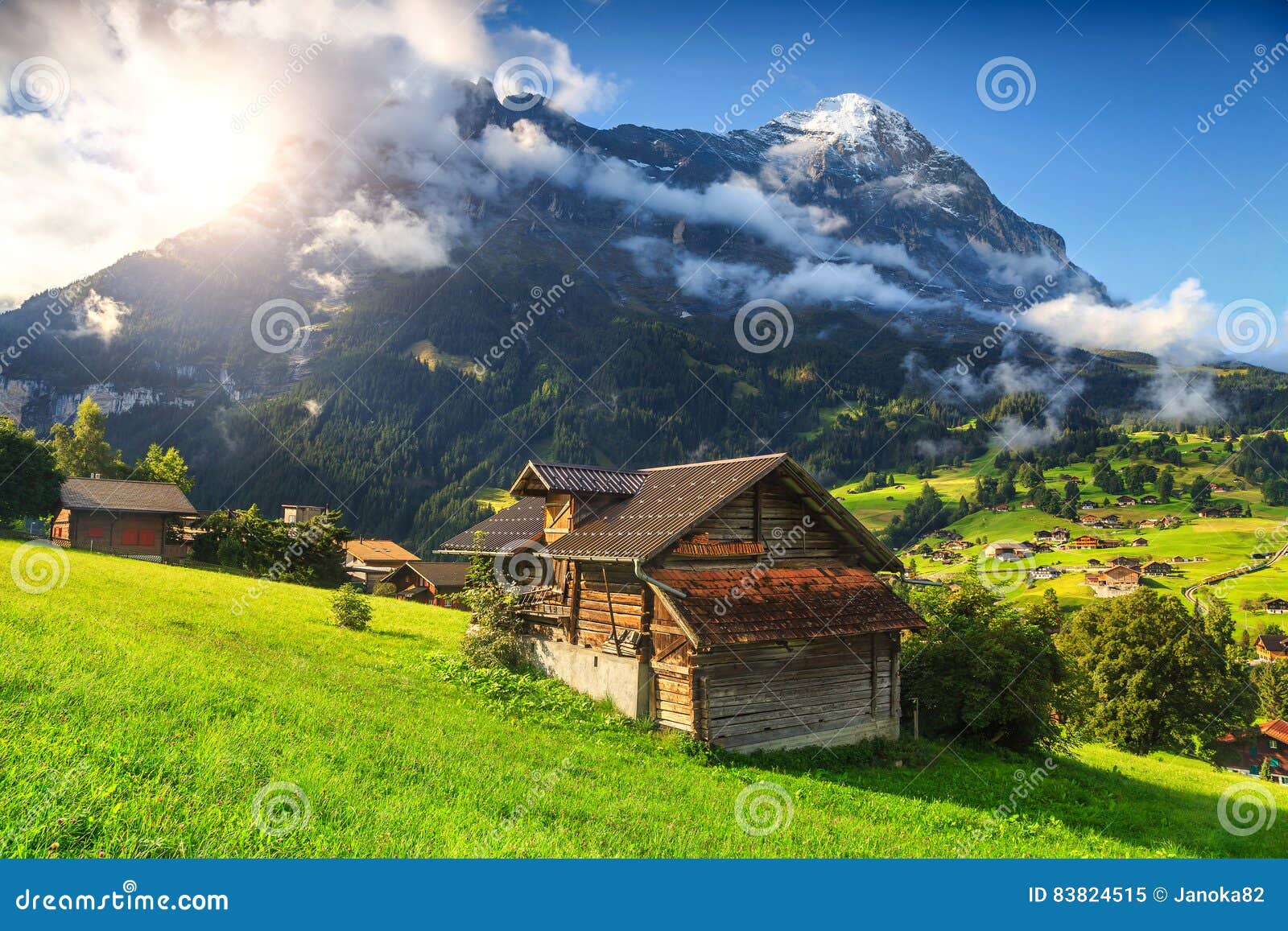 Wengen Village, Berner Oberland, Suíça quebra-cabeça em Quebra