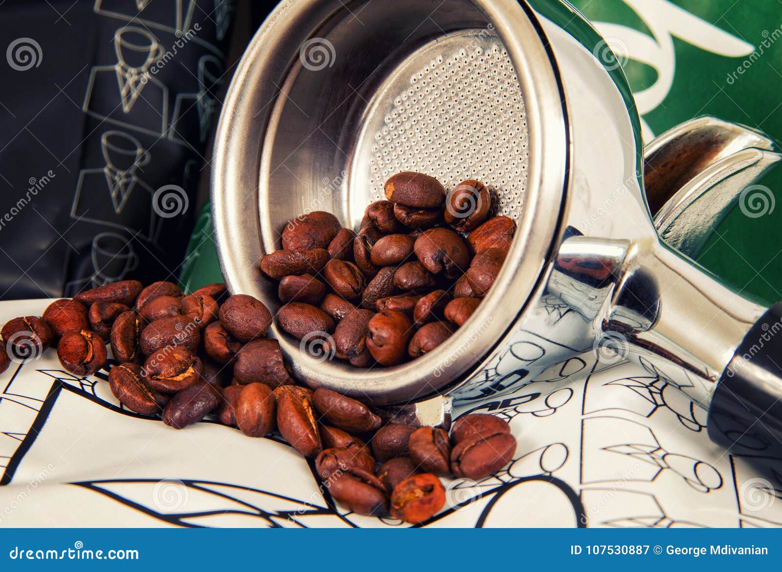 Grinder and Filter for the Coffee Stock Image Image of close, drink 107530887