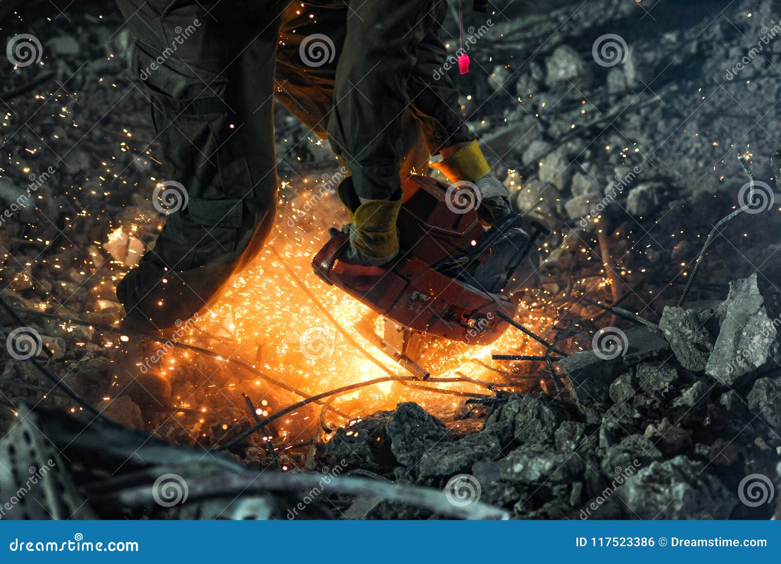 Grinder sparks powerful stock photo. Image of equipment 117523386
