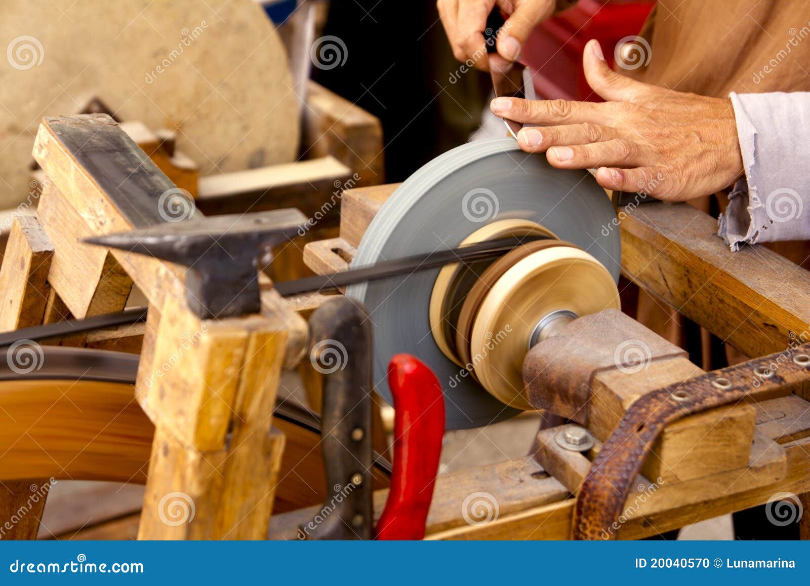 Grinder Traditional Wheel Hand Tools Stock Photo Image of factory