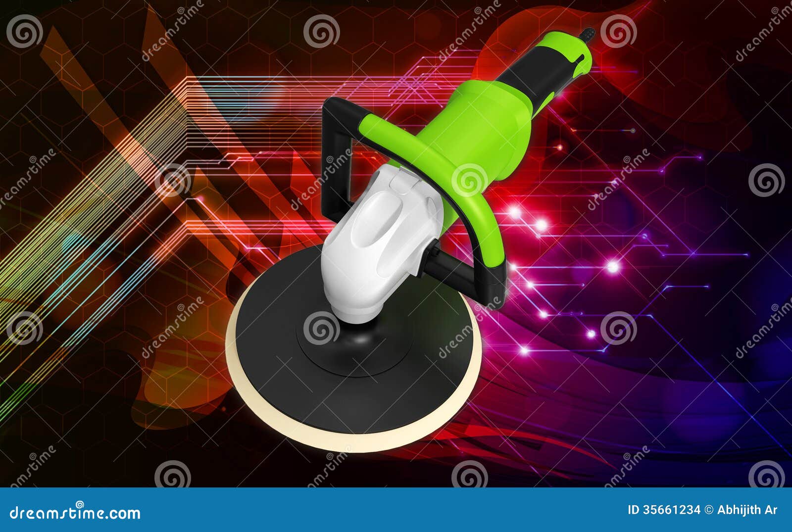 Grinding Car and Abrasive Disk Stock Illustration Illustration of