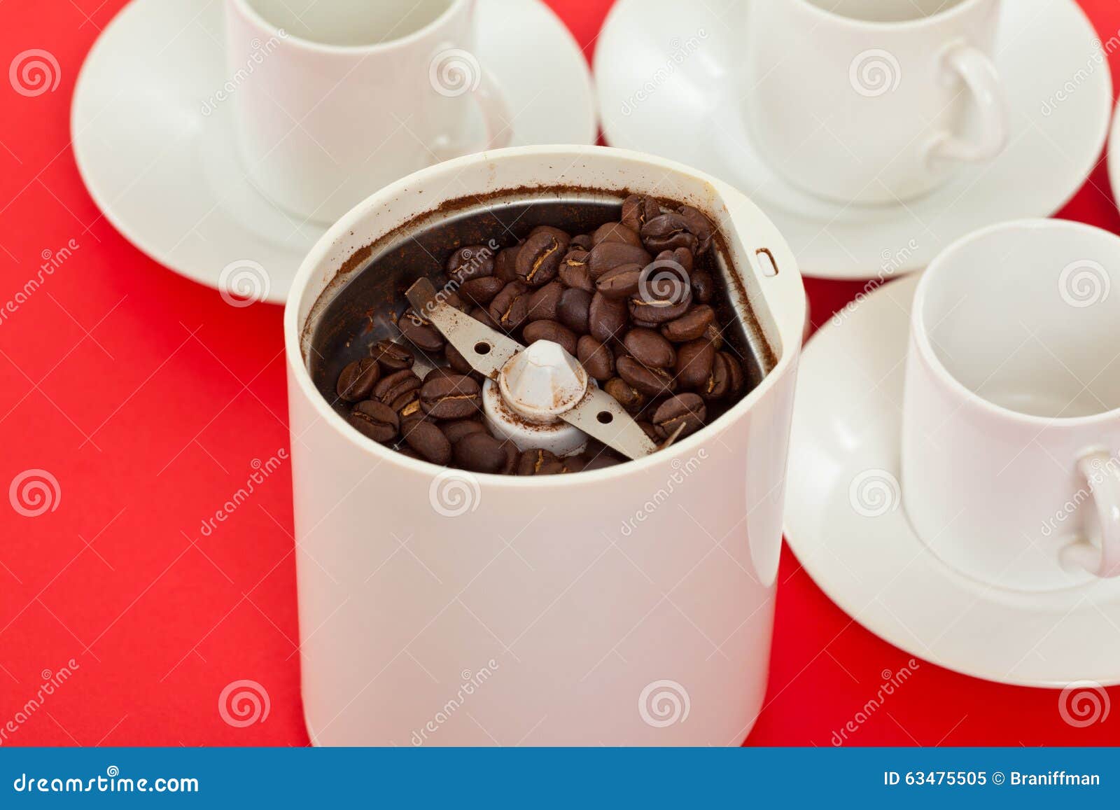 Grinding coffee beans stock image. Image of grind, object 63475505