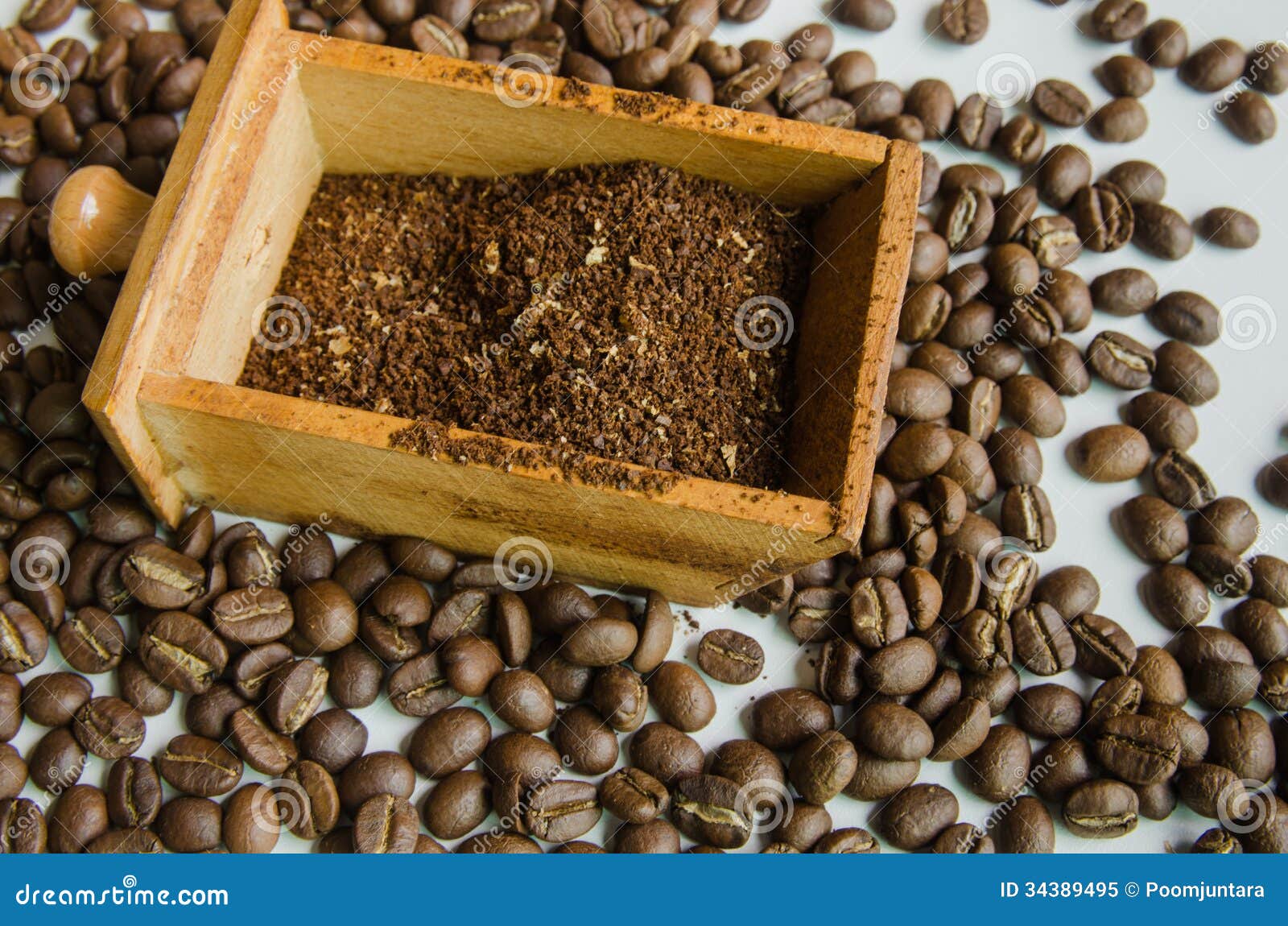 Grinding coffee stock image. Image of gourmet, roast 34389495