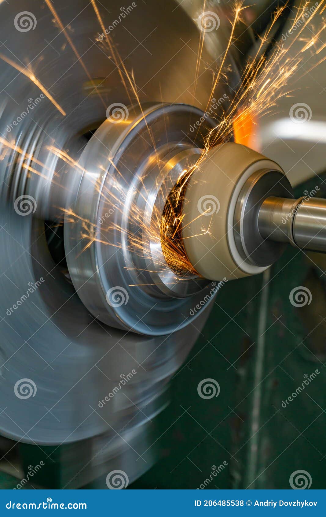 Grinding the End of the Workpiece with an Abrasive Wheel on a Circular Grinding Machine Stock