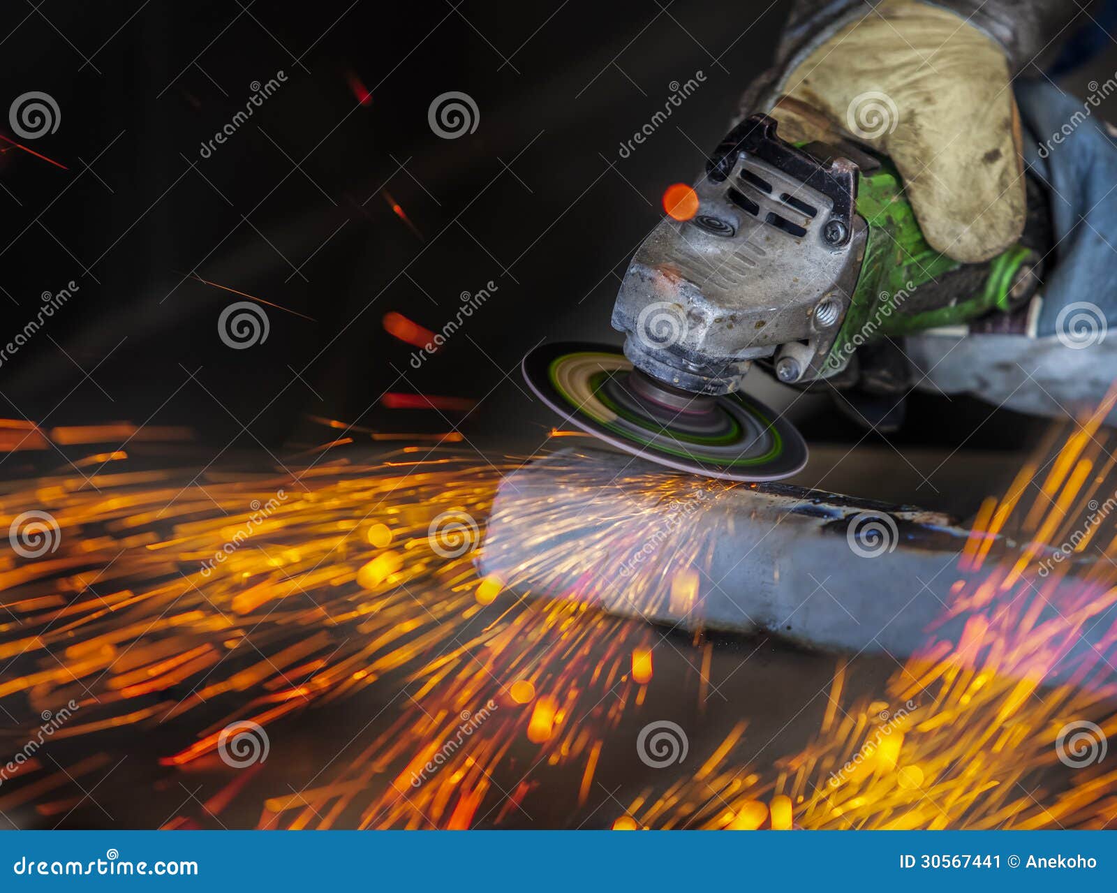 Grinding in a Steel Factory Stock Image Image of craftsman, manual