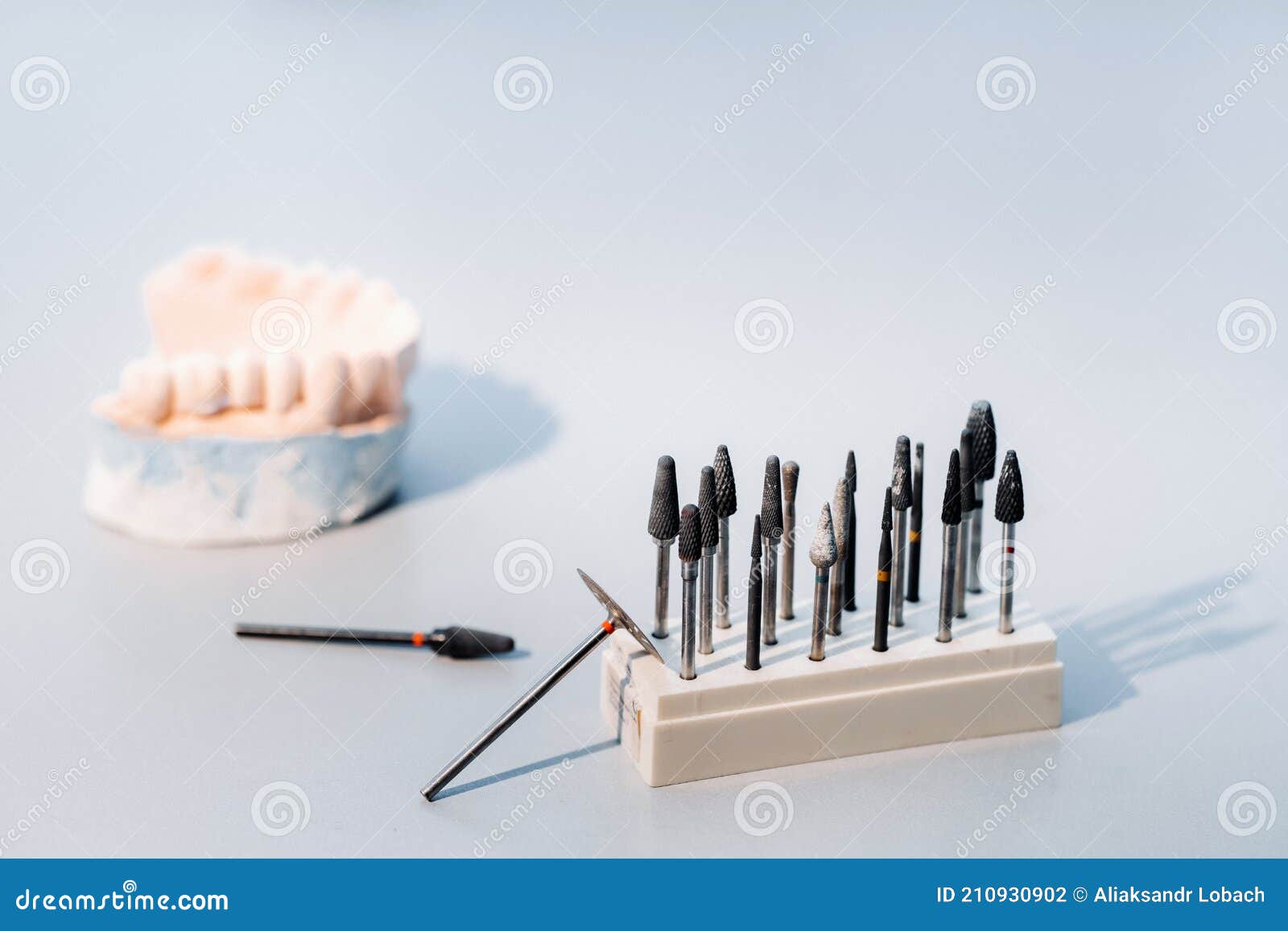 Grinding Tools and Drills for Dental Technicians Stock Photo Image of
